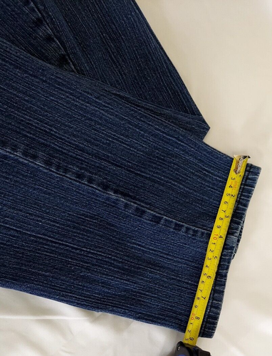 LIZ CLAIBORNE Women Jean Pants Size 14 Blue Denim w/studs Stretch - Picture 7 of 11