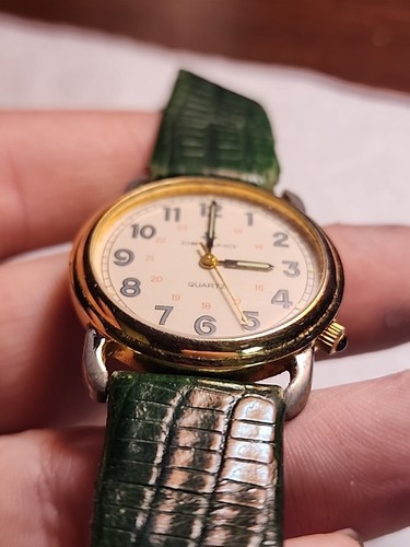 DeJuno Uhr 18KGP ausgefallene leuchtende Zeiger wie Japan Quarz EZ Clip On - Bild 5 von 11
