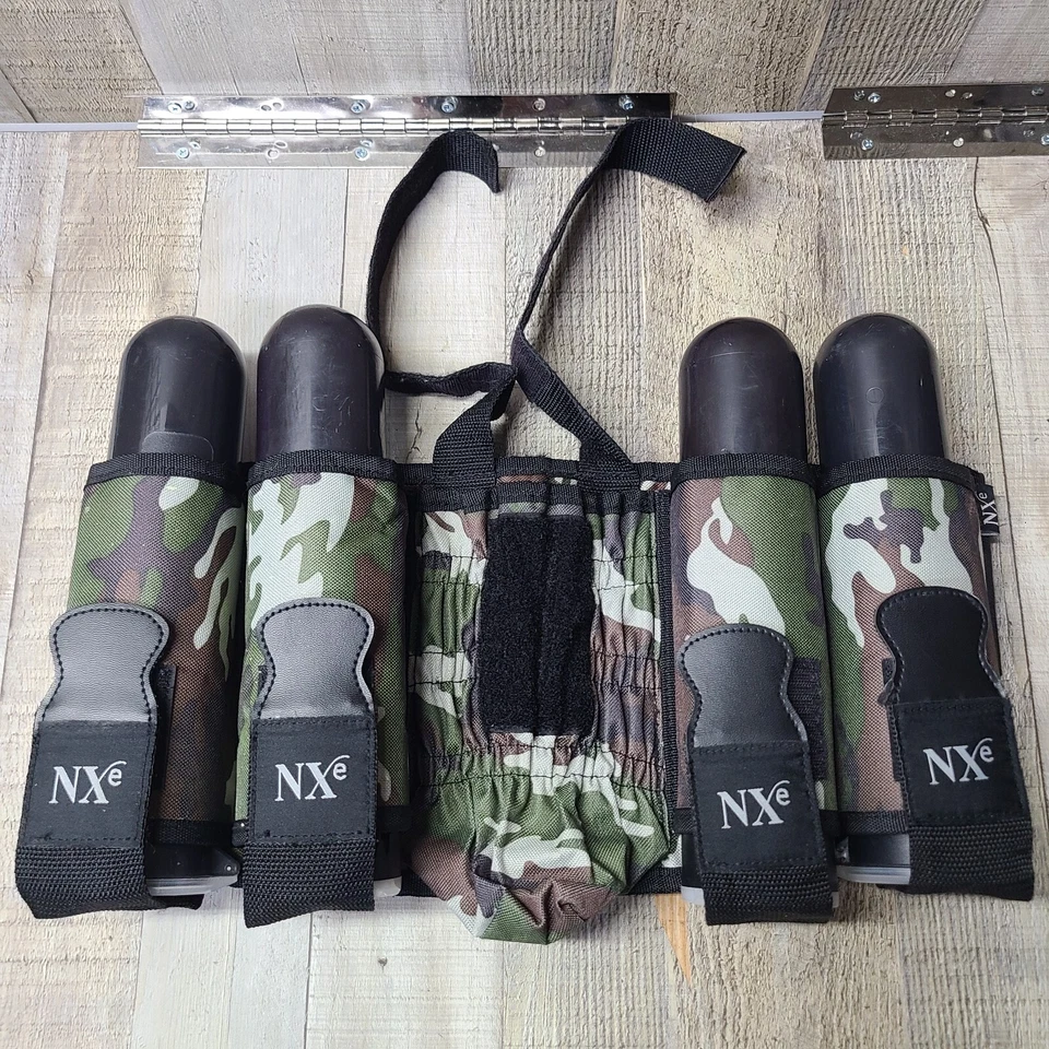 NXE SP Camo Paintball Gun 4 +Tank Harness Pack 100 rd Pods Feeder Loader Hopper - Image 2 of 4