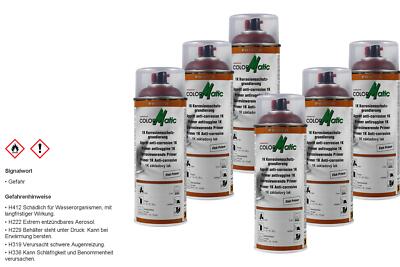 6x Colormatic Professional 1K Korrosionsschutzgrundierung rotbraun Grundierer 40