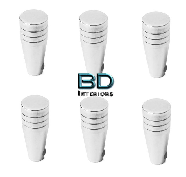 Hot Rod Universal Vintage Style 6 Piece Polished Billet Dash Knob 3/16" Set eBay
