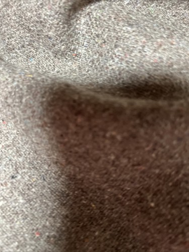 Vintage Brown Gray Mélange TWEED WOOL BLEND? FABRIC MEDIUM WEIGHT 22"L X60"W - Picture 2 of 8