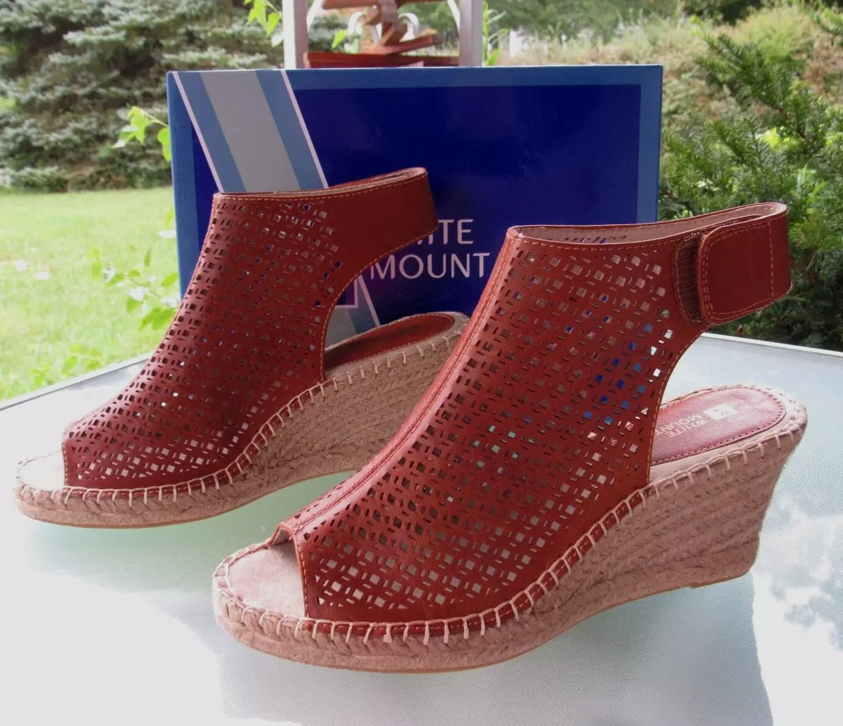 White mountain espadrille wedges sales