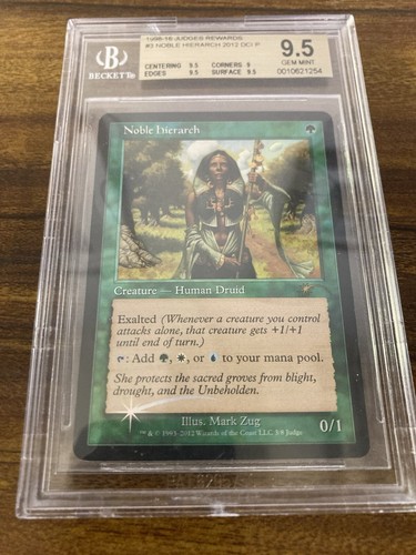 MTG✨NOBLE HIERACH Judges Reward FOIL✨BGS 9.5 GEM MINT RARE Creature 2012 POP 3 ! - Picture 5 of 8