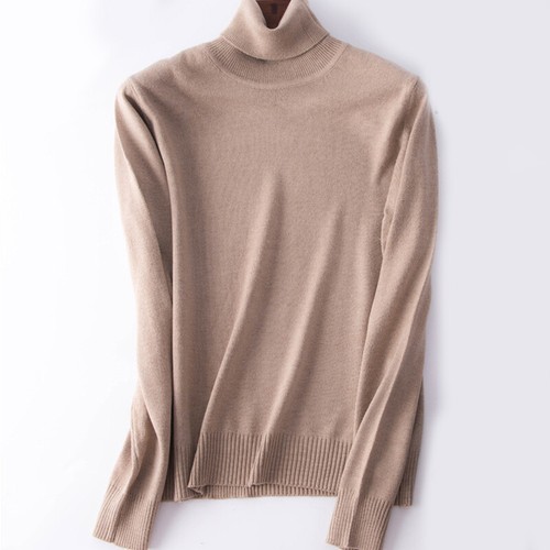 Sweater Turtleneck Pullover Women Full Sleeve Cashmere Winter Long Office Lady - Imagen 13 de 31