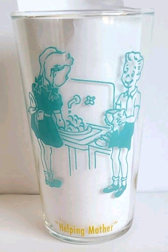 2 Rare Vintage Midwest Dairy Middy & Westy Child's Drinking Glass 2 Images Milk - Picture 5 of 14