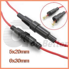 In Line Glass Car Bike Fuse Holder Splash Proof Screw Type 5x20mm 6x30mm