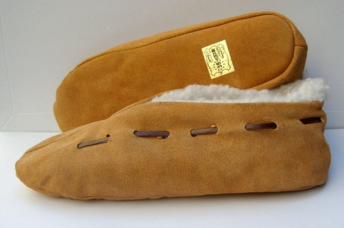 Babuchas  Hausschuhe Hüttenschuhe Mokassin Rauhleder Webpelzfutter  bis Gr. 47 - Bild 1 von 4