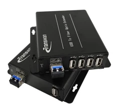 4 Ports USB 2.0/1.1 hub Over Fiber Extender to 5 Km SM Fiber or 500 Meters MMF