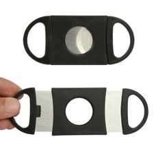 2 Pack Cigar Cutter Stainless Steel Double Blade Guillotine Knife Pocket Cutter
