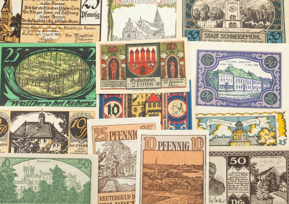 1920-22 Germany Notgeld (Emergency Money) 25pc - Landmarks, Castles & Landscapes - Image 3 of 3