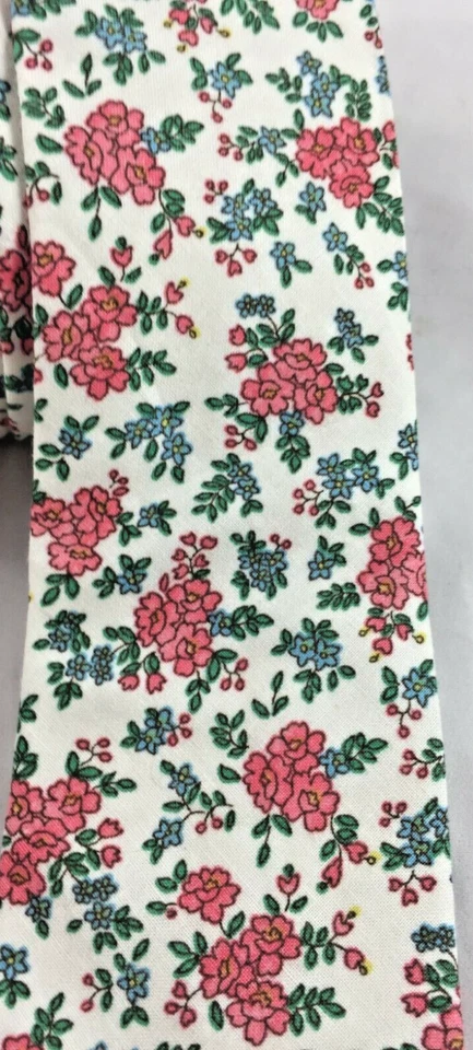 Corbata de cuello floral verde rojo blanco algodón Bloomingdales The Men's Store para hombre nueva sin etiquetas Foto 4 de 4