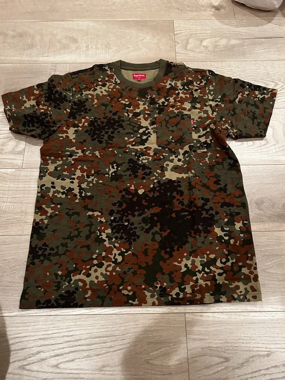 T shirt de poche camouflage suprême SS19