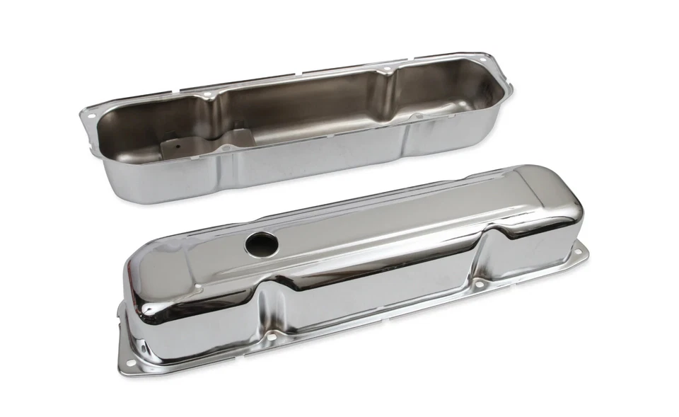9807 Mr Gasket Valve Covers Chrome Mopar Chrysler Big Block 383-440 1965-1979 - Image 2 of 2