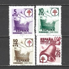 ESPAÑA 1949 SERIE PRO TUBERCULOSOS  EDIFIL 1066-1069* MLH