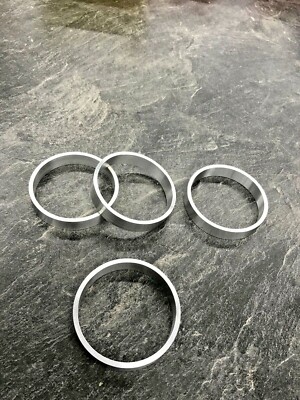 4x Alu Distanz Buchse  Ringe Hülse I Ø 59,4 mm, A: 65,3 mm, Höhe 12 mm (E050)