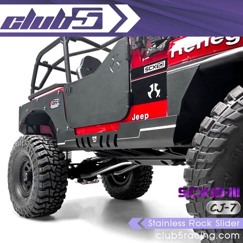 "Blade Runner" Stainless Rock Slider for SCX10III Jeep CJ-7 - Picture 8 of 9
