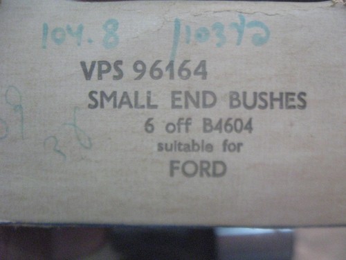 FORDSON Small End Bushes VPS 96164 VANDERVELL 6 Off B4604 , 1 3/8" Pin Piston - Picture 2 of 12