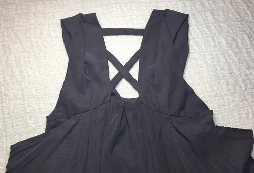 ERYN BRINIE Collection SZ S Dress Gray Sleeveless Open Back Above Knee Shift - Picture 6 of 7