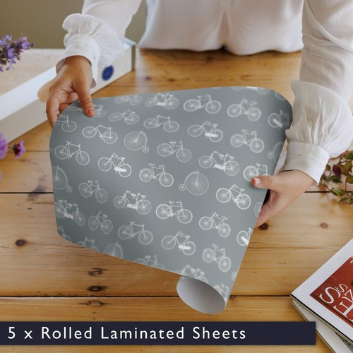 BICYCLE Design on DUSK BLUE Wipe Clean & Unscented Drawer Liners - Picture 8 of 9
