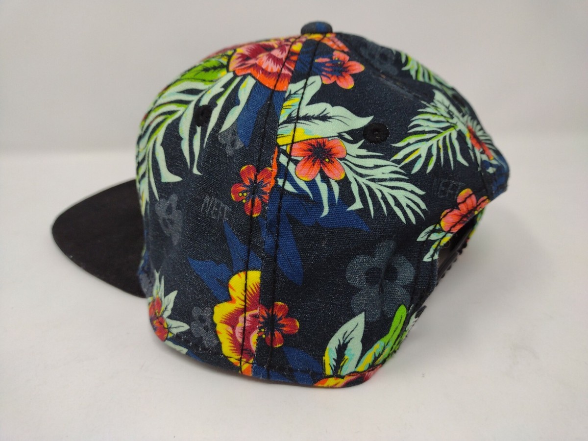 Neff Paradise Floral Hawaiian SnapBack Hat Baseball Cap RN