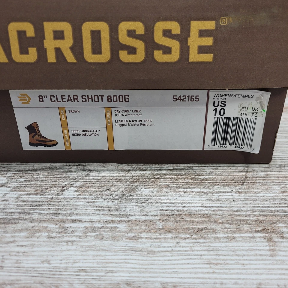 Size 10 LaCrosse 542165 Women's Clear Shot 8" Brown 800G Dry-Core Boots - Image 2 of 4