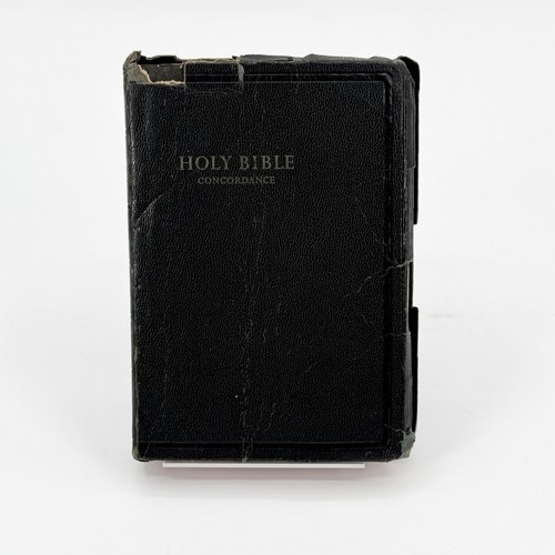 Vintage Holy Bible World KJV Red Letter Edition Genuine Leather Concordance