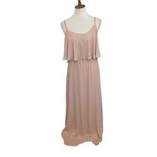 Show Me Your Mumu Caitlin Ruffle Maxi Dress Light Pink Blush Size Medium