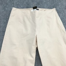 Gap Stretch Pants Womens Size 6 Size Zip Cream Cropped Lightweight Fitted Darts