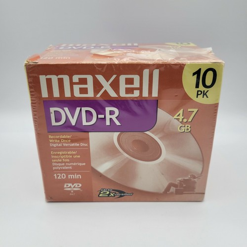 MAXELL DVD-R RECORDABLE DISC 4.7 GB 120 MIN 10 PACK - Picture 10 of 10