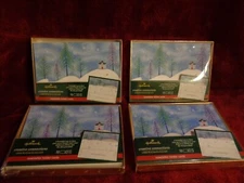 NEW LOT OF 4 HALLMARK XMAS BOXES NEWSLETTER HOLDER CARDS-10 CARDS EACH=40 CARDS