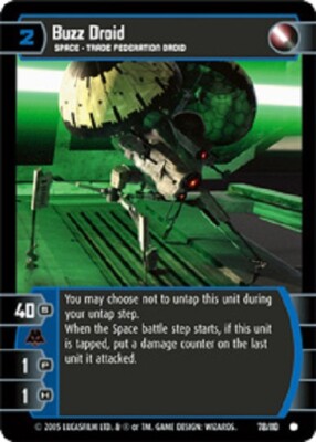 STAR WARS TCG WOTC REVENGE OT SITH BUZZ DROID 78/110 FOIL