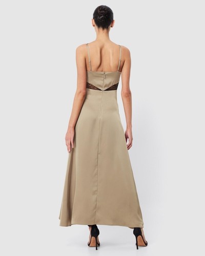 NWT lace, Cut Out Maxi Dress MOSSMAN Adrift Dress RRP $280.00!! Mocha Size : 12 - Picture 6 of 6