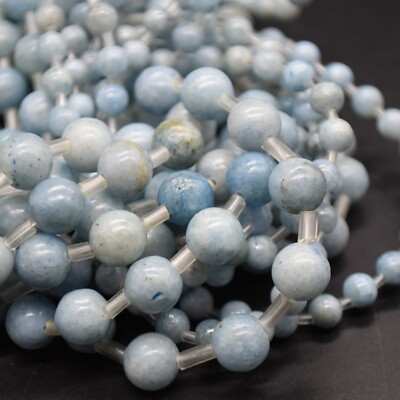 Celestite Runde Perlen - 6 mm 8 mm 10 mm - 14 Zoll Strang, für Schmuckherstellung