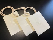 New Swarovski Empty Shopping Paper Gift Mini Bags Set Of 3 Sz 6.5” x 5” x 3.5”