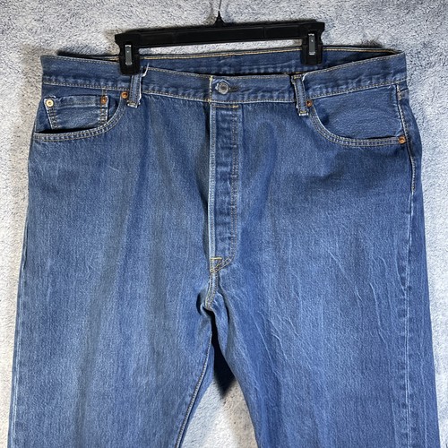 Levi's 501 Men's Button Fly Straight Leg 100% Cotton Jeans Tag Size 46 x 34**