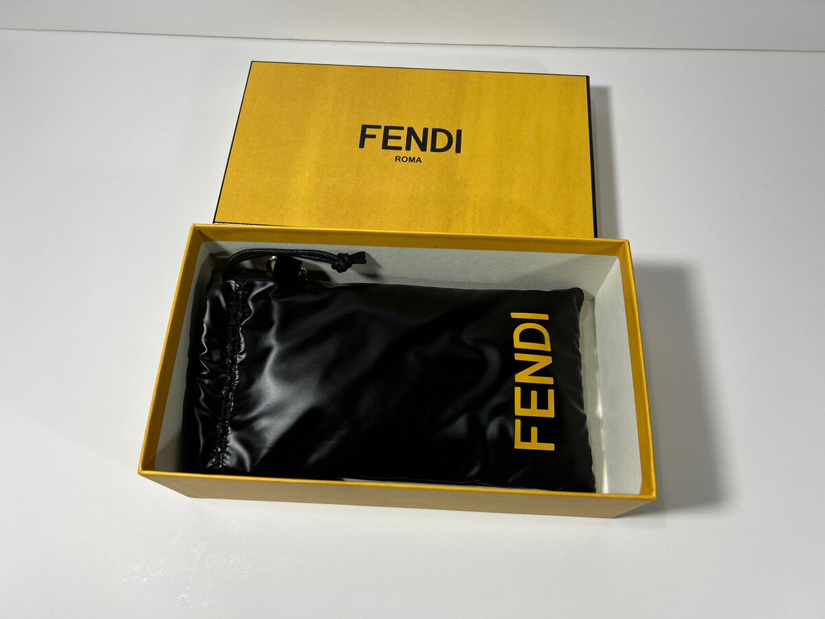 Fendi Roma Black Yellow Sunglasses Eyeglasses Case With Box Fendi Roma Black Yellow Sunglasses Eyeglasses Case With Box