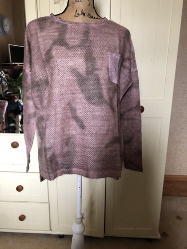 BC BEST CONNECTIONS Dusky Pink Grey Long Sleeve Sequin Trim Top Size 10/12 NEW - Picture 4 of 12