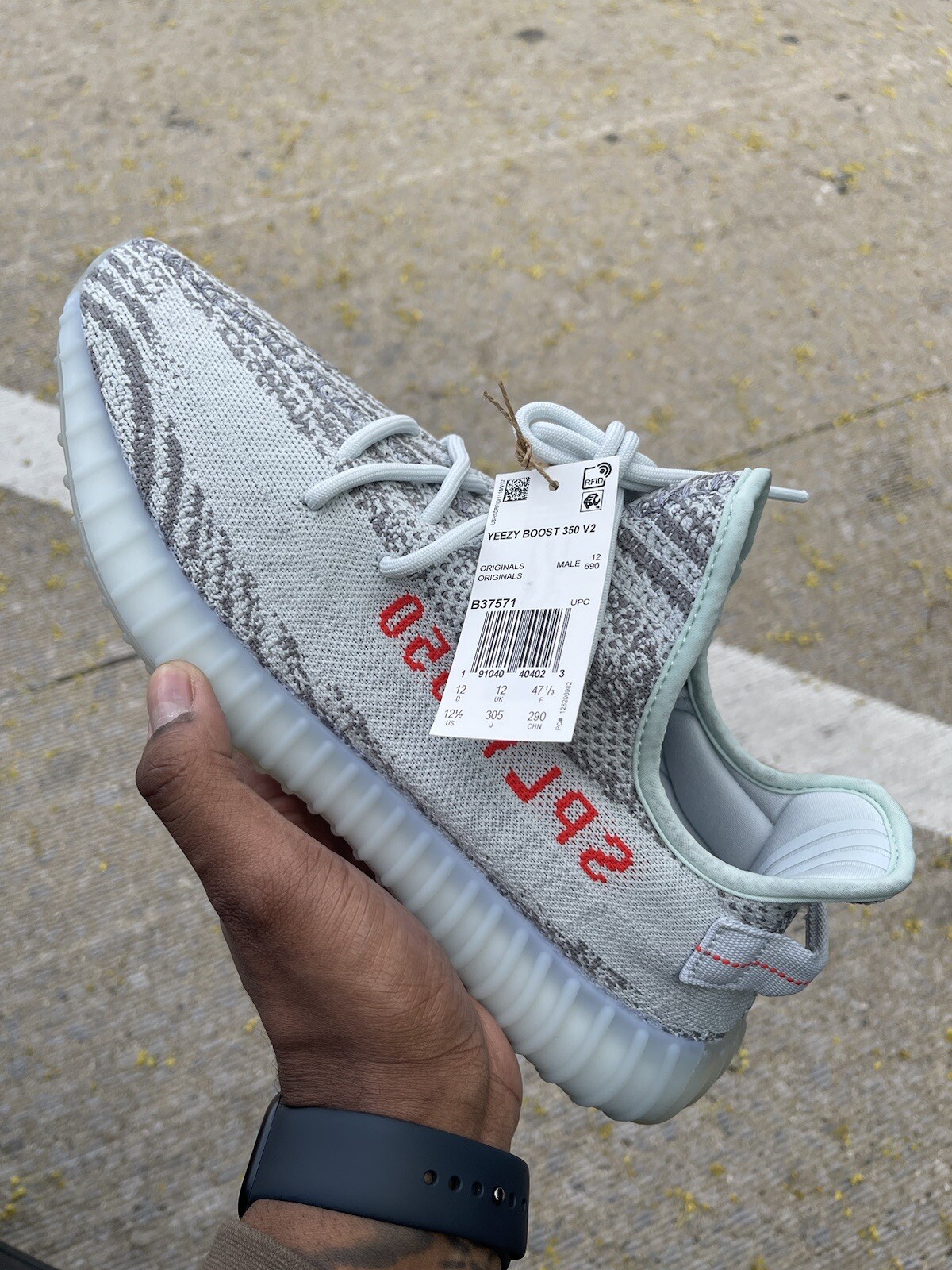 Size 12.5 - adidas Yeezy Boost 350 V2 Low Blue Tint | eBay