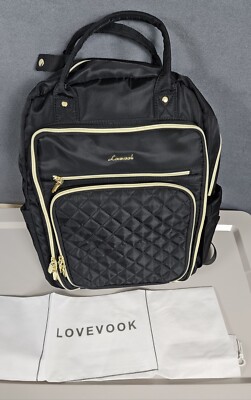 Lovevook  Backpack New Black Lots Of Pockets Laptop USB adapter For Charging