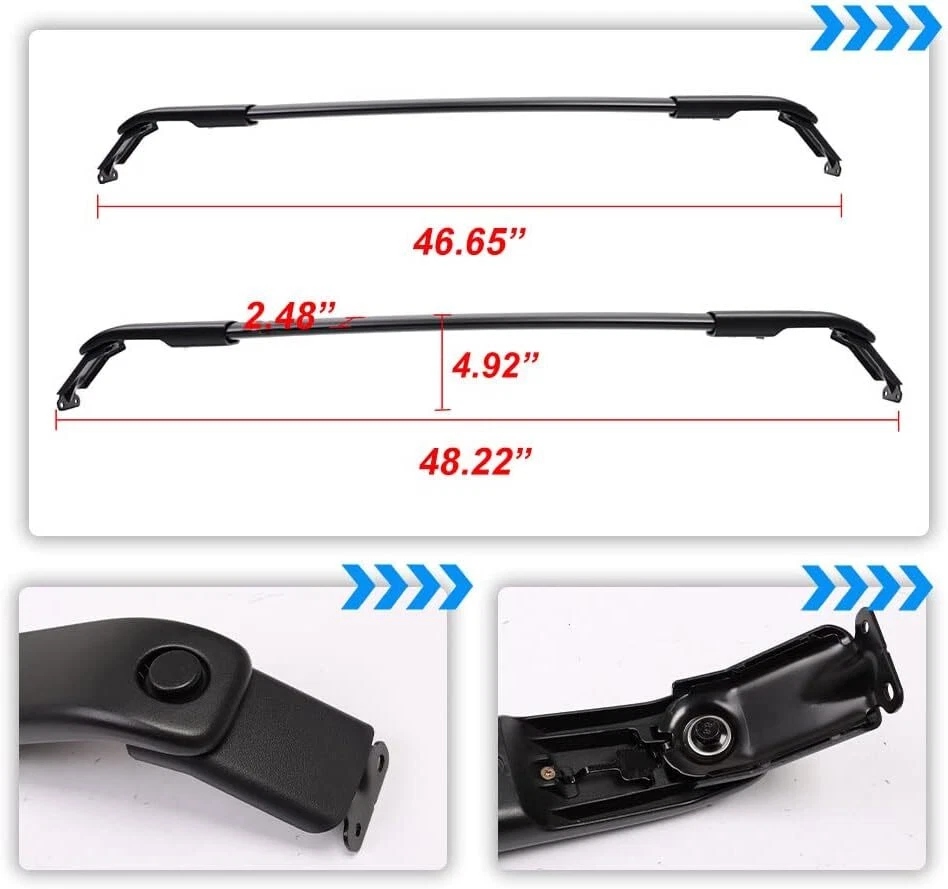 2PCS Roof Rack Cross Bars Fit for 2018-2024 Buick Enclave Cargo Carrier Luggage Foto 3 de 4