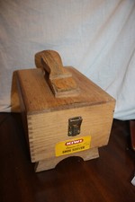 Vtg Kiwi Shoe Care Kit Genuine Oak Buffer Cleaner Stand Polish Shine Server Box