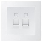 LINA 2 Fach Netzwerkdose + Rahmen  Datendose RJ45 Netzwerk Anschlussdose