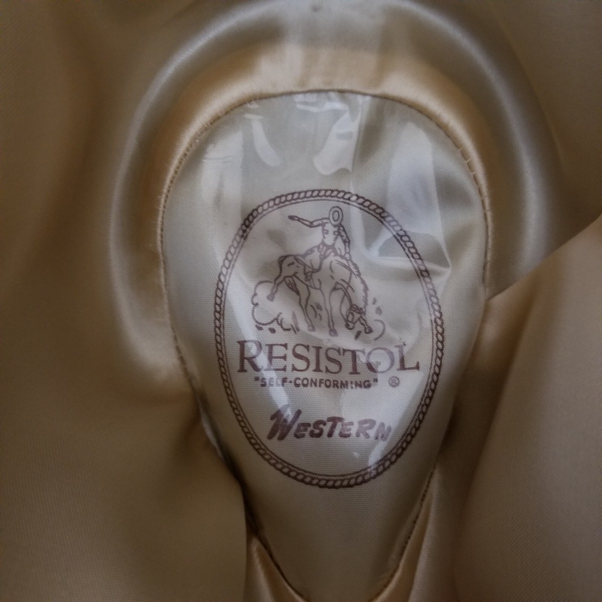 Chapeau Cowboy Resistol Gus Auto-conforme, Feutre Laine Et Castor Beige, Vintage Taille 7 1/8