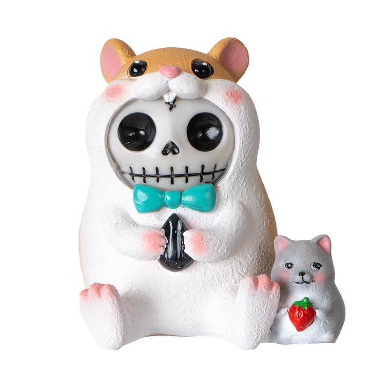 PT Furry Bones Hammy the Hamster Skull Resin Mini Figure