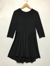 Express Women 3/4 Sleeve Pleated Casual Party Dress Size Large Black M112 -23