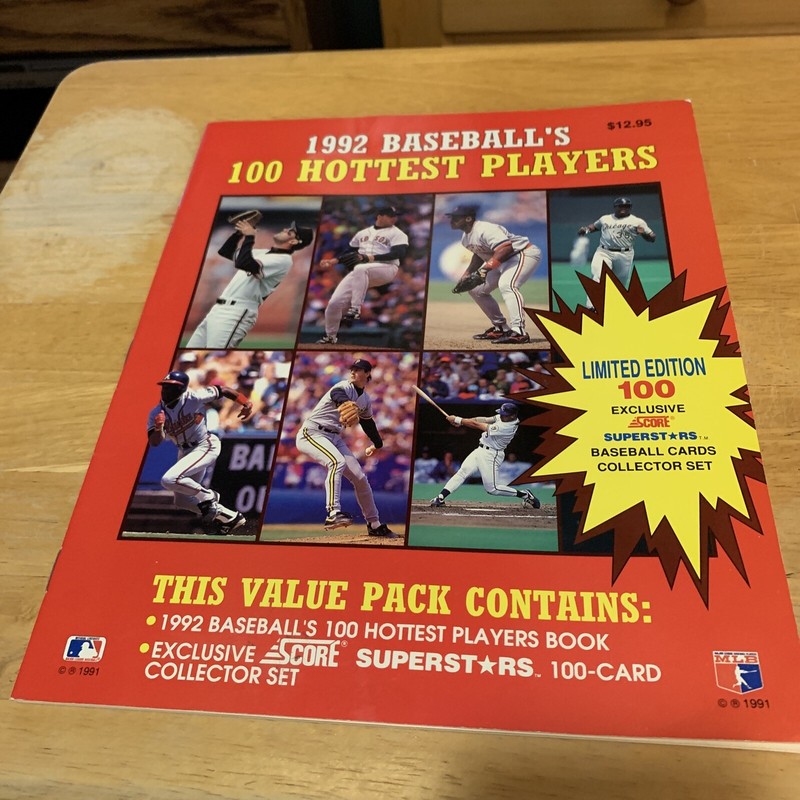 1992 Baseball's 100 Hottest Players Book MLB Magazine 