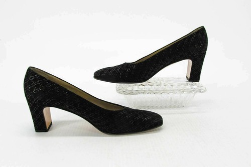 Salvatore Ferragamo Women Shoe Size 8.5 AA Black Heel Pre Owned qp - Picture 8 of 12
