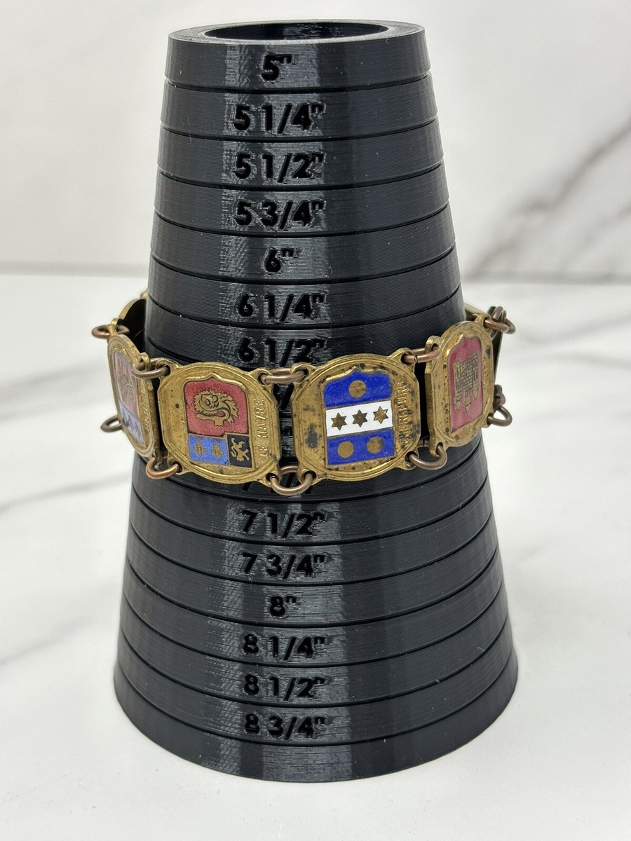 Vintage 1940s WWII Souvenir French Panel Enameled Bracelet | eBay