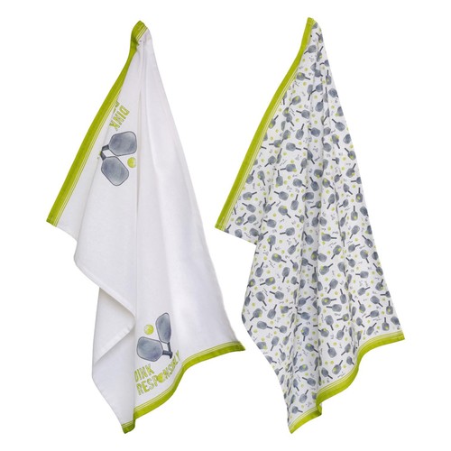 Boston International - 28x18 Tea Towel Set of 2 -Pickleball - 第 1/1 張圖片